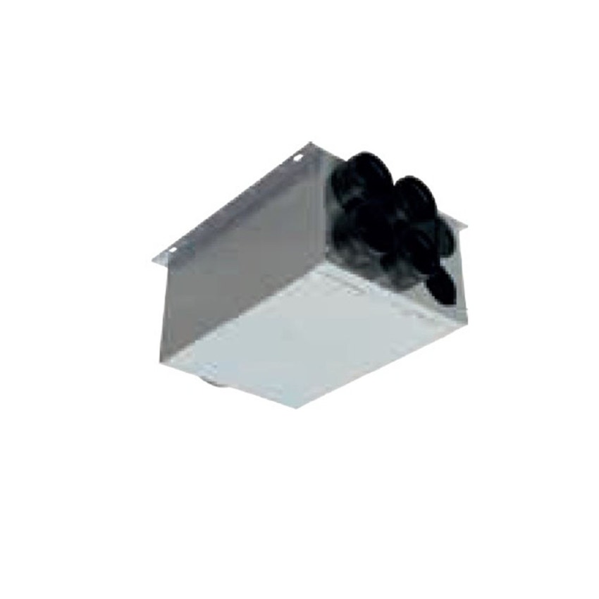 Immagine di Irsap Box 5+5 Plenum di distribuzione aria in lamiera zincata, 2 attacchi principali DN160 + 10 attacchi secondari DN75 e 8 attacchi pretranciati DN75 A00PLE097516000