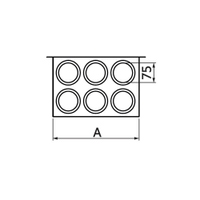 Immagine di Irsap Box 6 Plenum di distribuzione aria in lamiera zincata, 1 attacco principale DN160 + 6 attacchi secondari DN75 A00PLE067516000