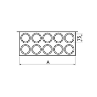 Immagine di Irsap Box 10 Plenum di distribuzione aria in lamiera zincata, 1 attacco principale DN200 + 10 attacchi secondari DN75 A00PLE107520000
