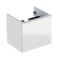 Immagine di Geberit ACANTO mobile sottolavabo sospeso L.60 cm, per lavabo standard e slim, con un cassetto esterno e interno, corpo colore bianco finitura lucido, cassetti colore bianco finitura vetro lucido 503.003.01.2