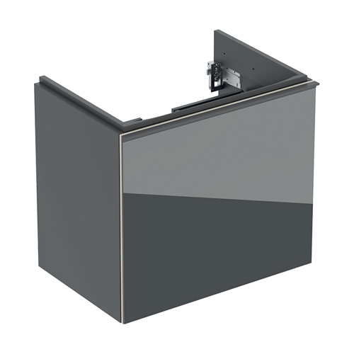 Immagine di Geberit ACANTO mobile sottolavabo sospeso L.60 cm, con un cassetto esterno ed interno, corpo colore lava finitura opaco, cassetti colore lava finitura vetro lucido 503.008.JK.2