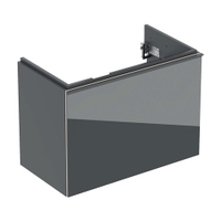 Immagine di Geberit ACANTO mobile sottolavabo sospeso L.75 cm, con un cassetto esterno ed interno, corpo colore lava finitura opaco, cassetti colore lava finitura vetro lucido 503.009.JK.2