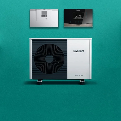 Immagine di Vaillant aroTHERM plus VWL 55/6 A 230V S3 Pompa di calore aria/acqua monoblocco monofase, centralina climatica sensoCOMFORT 720 e interfaccia VWZ 0010038582