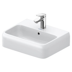 Immagine di Duravit QATEGO lavamani L.45 cm, con troppopieno e foro per rubinetteria, colore bianco 0746450000