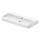 Duravit QATEGO lavabo consolle rettificato L.100 cm, con troppopieno, senza foro per rubinetteria, colore bianco 2382100028