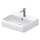 Duravit QATEGO lavabo consolle rettificato L.50 cm, con troppopieno e foro per rubinetteria, colore bianco 2382500027