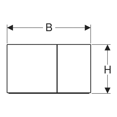 Immagine di Geberit SIGMA70 placca di comando per risciacquo a due quantità, rivestimento facile da pulire, colore bianco finitura opaco 115.622.JT.1