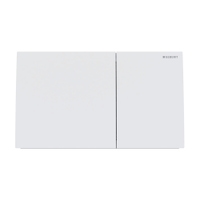 Immagine di Geberit SIGMA70 placca di comando per risciacquo a due quantità, rivestimento facile da pulire, colore bianco finitura opaco 115.622.JT.1