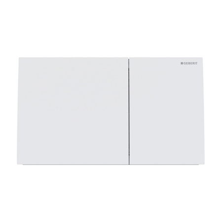 Immagine di Geberit SIGMA70 placca di comando per risciacquo a due quantità, rivestimento facile da pulire, colore bianco finitura opaco 115.622.JT.1