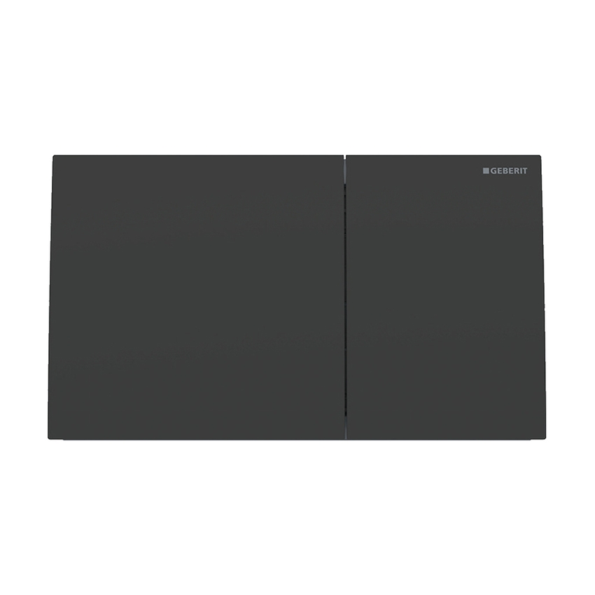 Immagine di Geberit SIGMA70 placca di comando per risciacquo a due quantità, rivestimento facile da pulire, colore nero finitura opaco 115.622.14.1