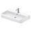 Immagine di Duravit QATEGO lavabo consolle rettificato L.80 cm, con troppopieno e foro per rubinetteria, colore bianco 2382800027
