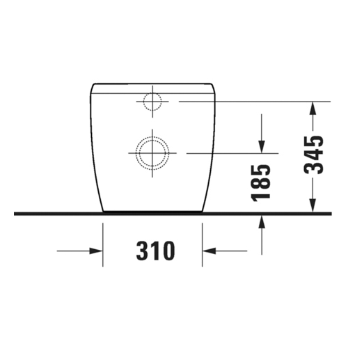 Immagine di Duravit QATEGO vaso a pavimento Rimless, a cacciata, filo parete, senza sedile, colore bianco 2020090000