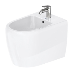 Immagine di Duravit QATEGO bidet a pavimento, con troppopieno e foro per rubinetteria, colore bianco 2263100000
