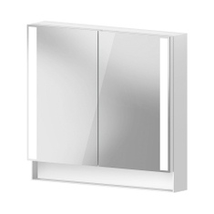 Immagine di Duravit QATEGO armadietto a specchio L.80 cm, con 2 ante e 2 ripiani, colore bianco finitura opaco QA7151018180000