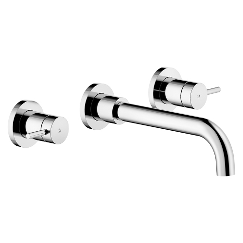 Immagine di Nobili VELIS miscelatore ad incasso per lavabo, 2 maniglie, senza corpo incasso, bocca lunga, senza scarico, finitura cromo VE125298/1ECR