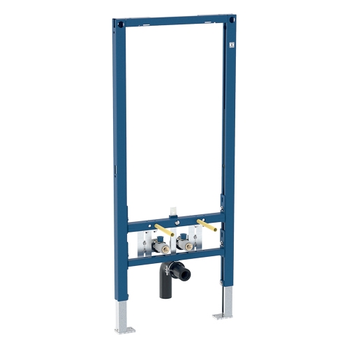 Immagine di Geberit CITTERIO set completo sanitari sospesi, vaso con sedile a chiusura ammortizzata e bidet monoforo, colore bianco finitura lucido, modulo installazione DUOFIX per parete in cartongesso 111.907.00.5-CITTERIOD