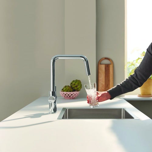 Immagine di Grohe BLUE PURE EUROSMART miscelatore monocomando per lavello con sistema filtrante dell’acqua, finitura cromo 30584000