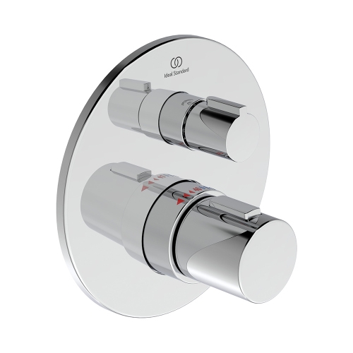 Immagine di Ideal Standard CERATHERM T100 miscelatore termostatico per doccia, con deviatore, senza corpo incasso, finitura cromo A5813AA