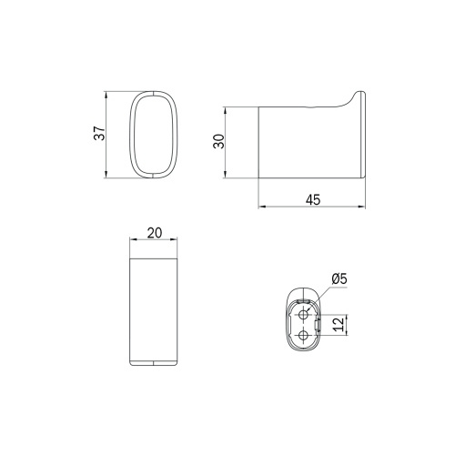 Immagine di Inda CLAIRE gancio portasalvietta, finitura cromo A7120CCR