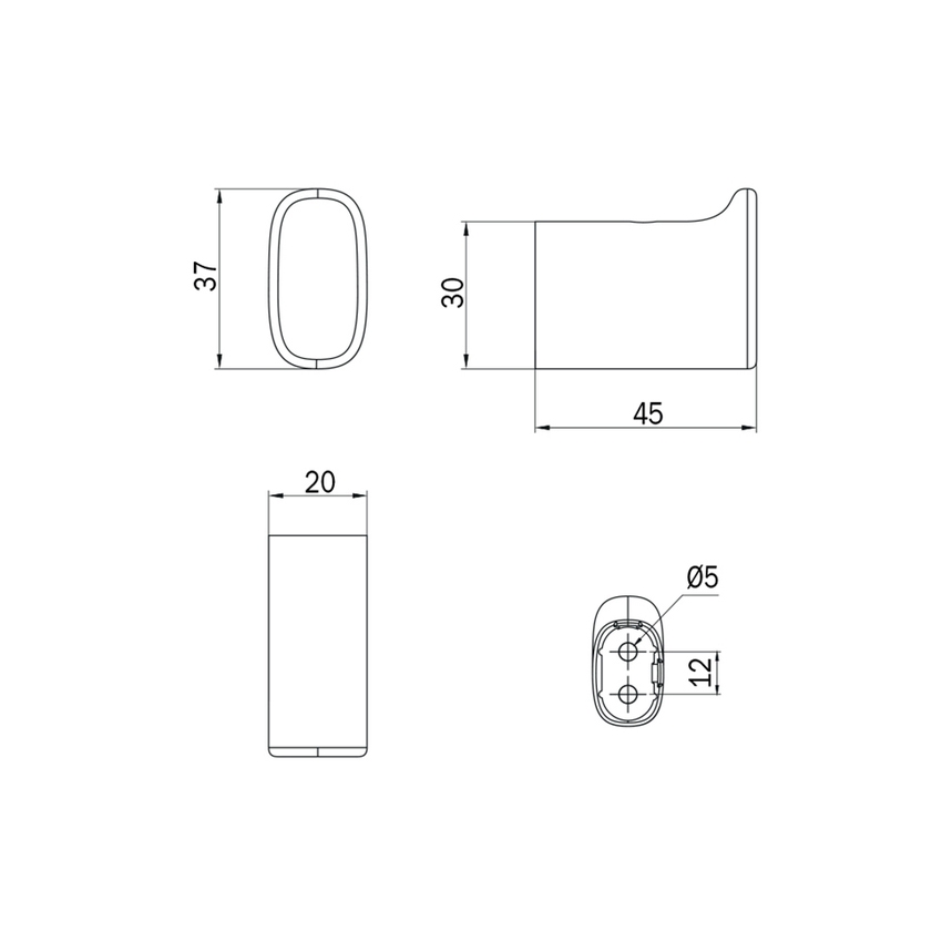 Immagine di Inda CLAIRE gancio portasalvietta, finitura cromo A7120CCR