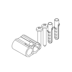 Immagine di Inda Kit fissaggio completo per articoli A71180/A/B/C/D - A7120A/B/C - A71250 - A71280 R7118K