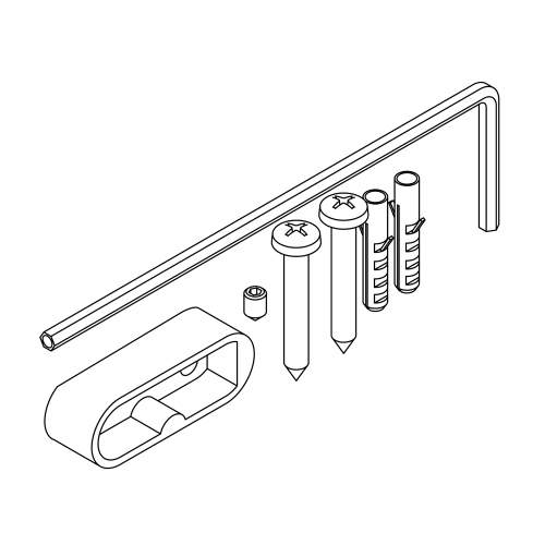 Immagine di Inda Kit fissaggio completo per articoli A7110D/F - A7125B - A71260 - A7178A/B/C/D R7110K