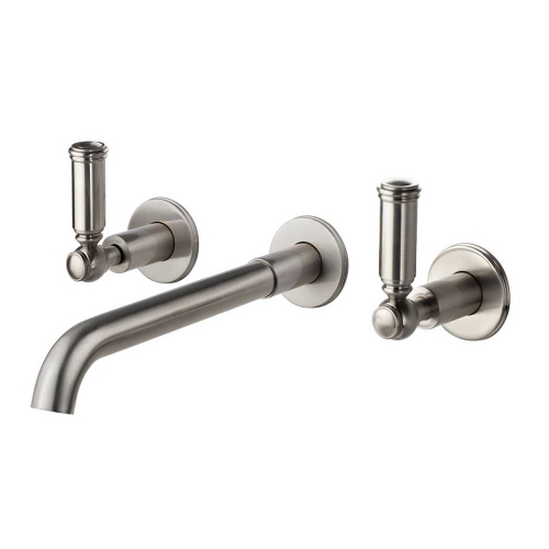 Immagine di Bossini LIBERTY LINE miscelatore ad incasso per lavabo P.28  cm, 3 fori, senza scarico, finitura nichel spazzolato Z001303094