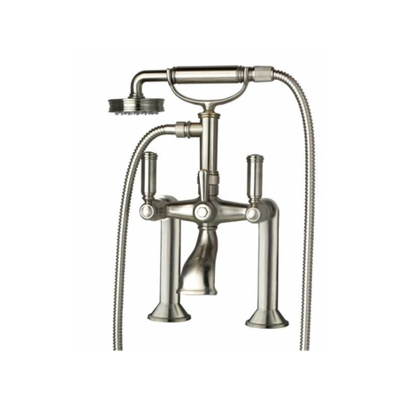 Immagine di Bossini LIBERTY LINE gruppo esterno 2 fori bordo vasca, con deviatore, doccia Liberty-Gom, flessibile in ottone con doppia aggraffatura 150 cm, finitura nichel spazzolato Z001106094