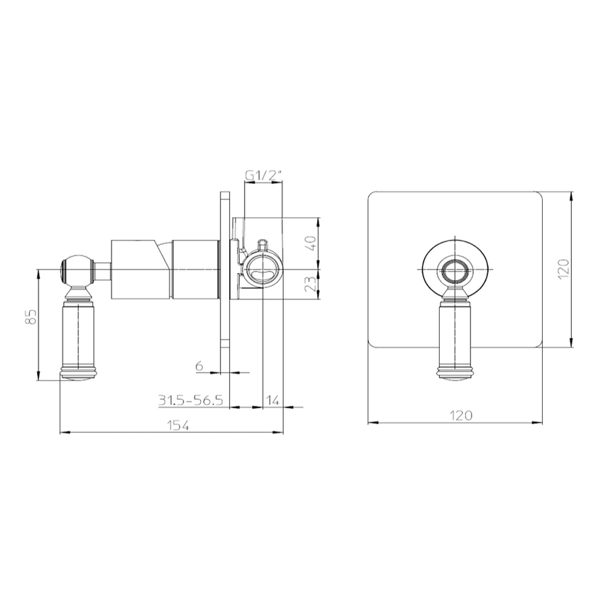 Immagine di Bossini LIBERTY LINE miscelatore monocomando 1 via, senza corpo incasso, finitura nichel spazzolato Z00067000094005