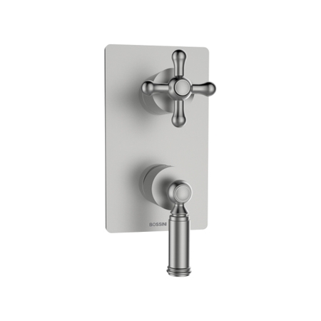 Immagine di Bossini LIBERTY LINE miscelatore monocomando 2-3-4-5 vie, senza corpo incasso, finitura nichel spazzolato Z00065000094005