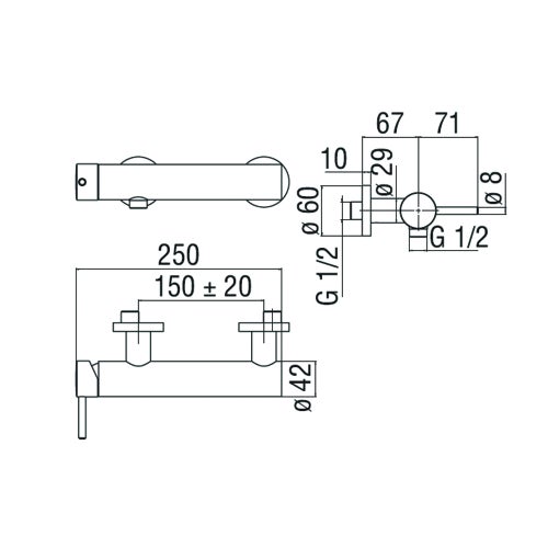 Immagine di Nobili LIVE miscelatore doccia monocomando esterno, finitura polar white LV00130WM
