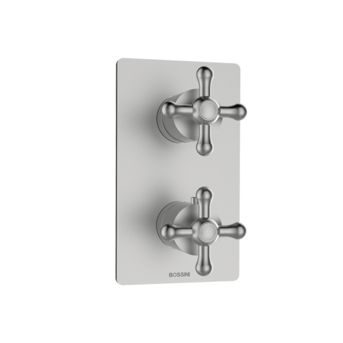 Immagine di Bossini LIBERTY LINE miscelatore monocomando 1-2-3-4-5 vie, senza corpo incasso, finitura nichel spazzolato Z00068000094005