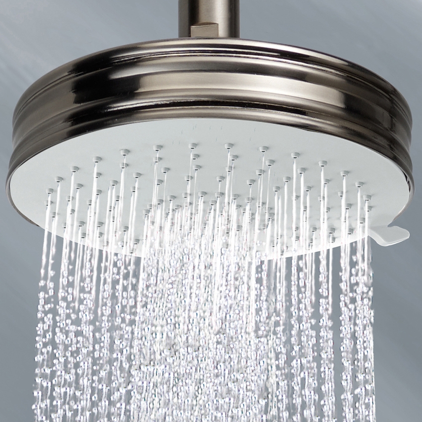 Immagine di Bossini LIBERTY LINE soffione Liberty/3 Ø 14 cm, autopulente, con snodo 1/2" F, finitura nichel spazzolato I00742000094005