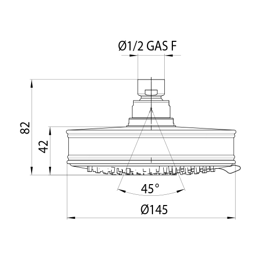 Immagine di Bossini LIBERTY LINE soffione Liberty/3 Ø 14 cm, autopulente, con snodo 1/2" F, finitura nichel spazzolato I00742000094005