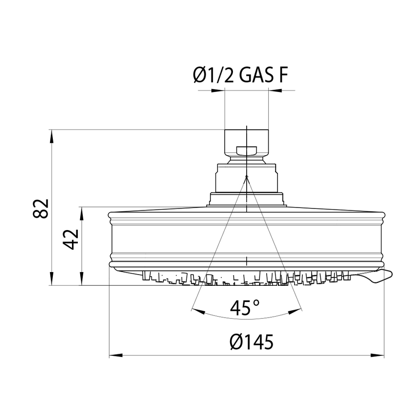 Immagine di Bossini LIBERTY LINE soffione Liberty/3 Ø 14 cm, autopulente, con snodo 1/2" F, finitura nichel spazzolato I00742000094005