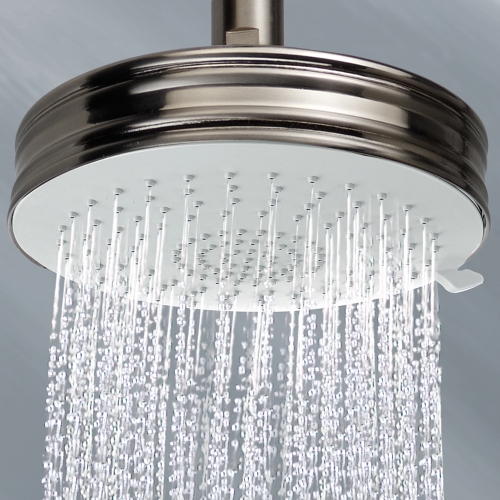 Immagine di Bossini LIBERTY LINE soffione Liberty/3 Ø 14 cm, autopulente, con snodo 1/2" F, finitura nichel spazzolato I00742000094005