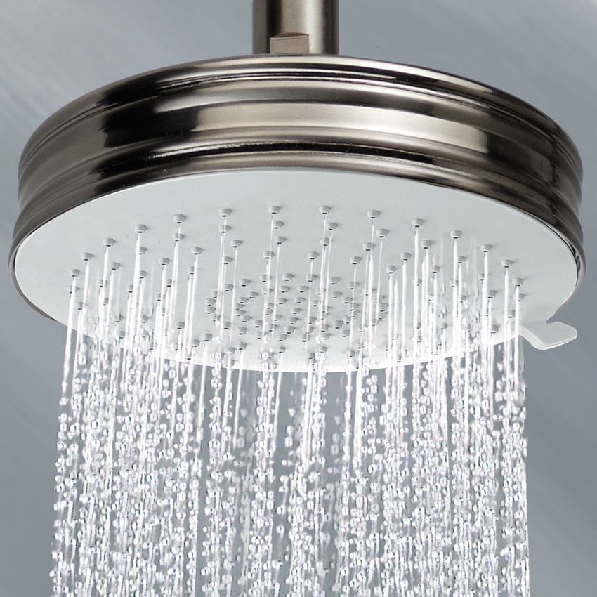 Immagine di Bossini LIBERTY LINE soffione Liberty/3 Ø 14 cm, autopulente, con snodo 1/2" F, finitura nichel spazzolato I00742000094005