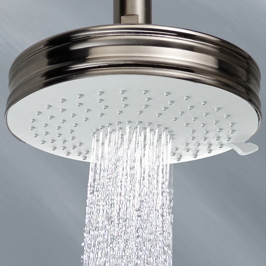 Immagine di Bossini LIBERTY LINE soffione Liberty/3 Ø 14 cm, autopulente, con snodo 1/2" F, finitura nichel spazzolato I00742000094005