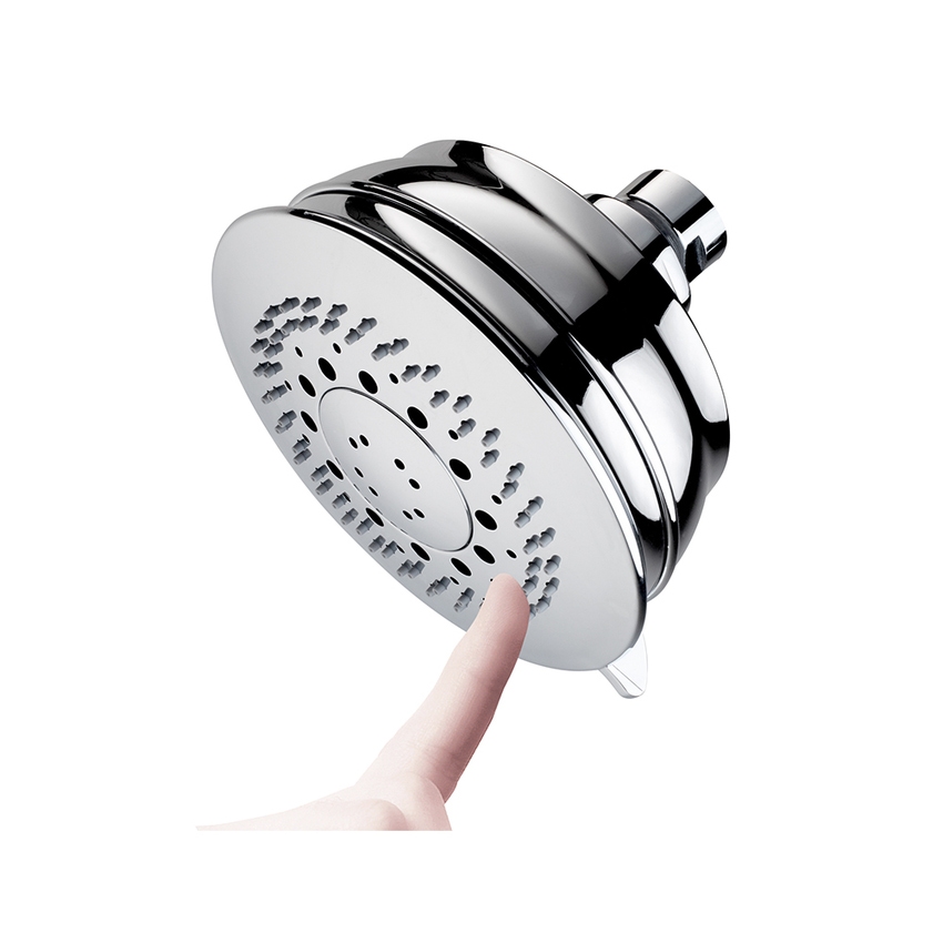 Immagine di Bossini LIBERTY LINE soffione Classic/3 Ø 11 cm, con snodo, attacchi da 1/2" F, finitura cromo I00224000030005