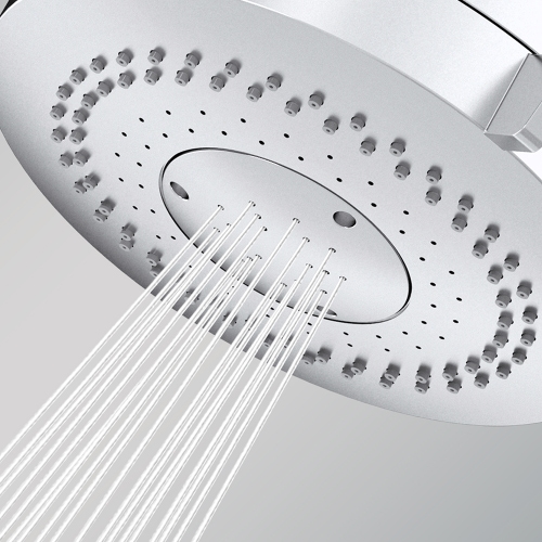 Immagine di Bossini LIBERTY LINE soffione Classic/3 LP Ø 11 cm, con snodo, attacchi da 1/2" F, finitura cromo I00225000030005