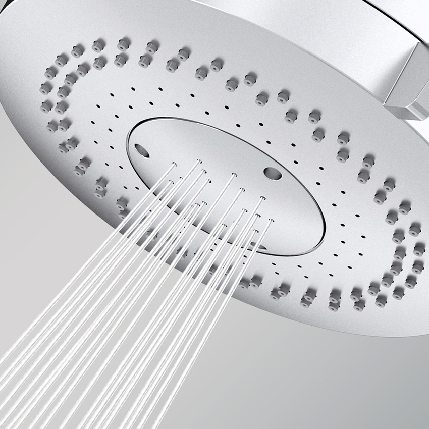 Immagine di Bossini LIBERTY LINE soffione Classic/3 LP Ø 11 cm, con snodo, attacchi da 1/2" F, finitura cromo I00225000030005