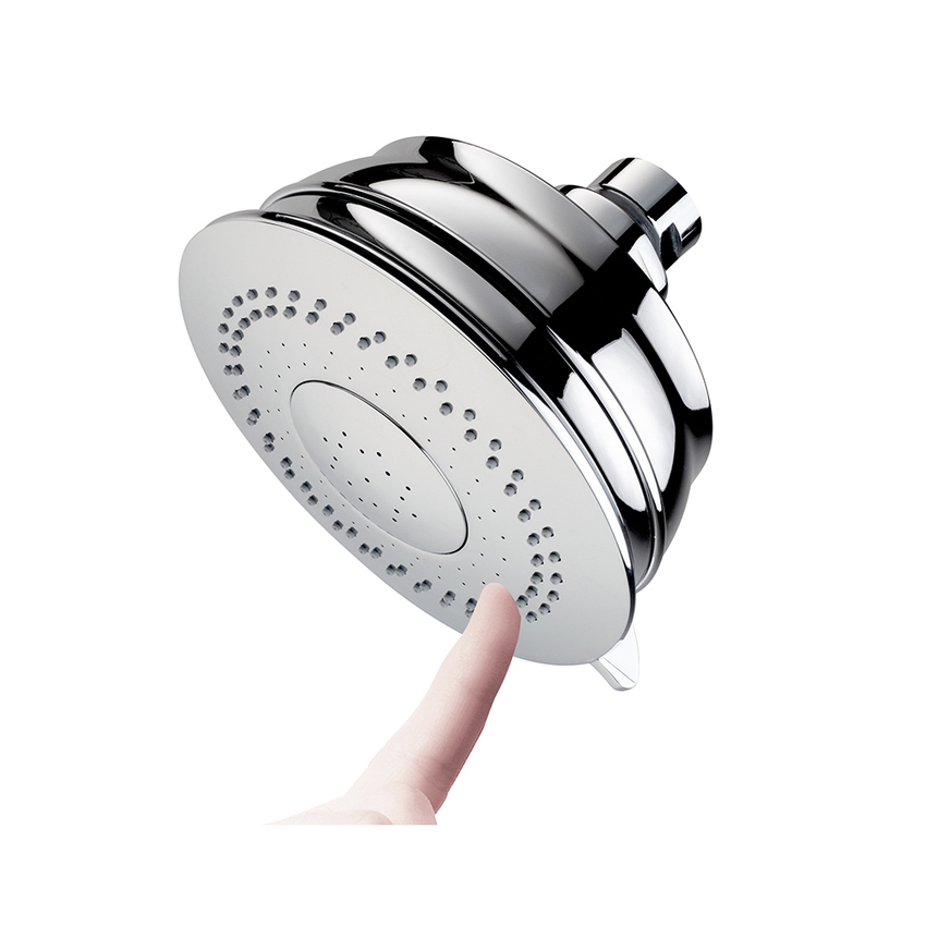 Immagine di Bossini LIBERTY LINE soffione Classic/3 LP Ø 11 cm, con snodo, attacchi da 1/2" F, finitura cromo I00225000030005