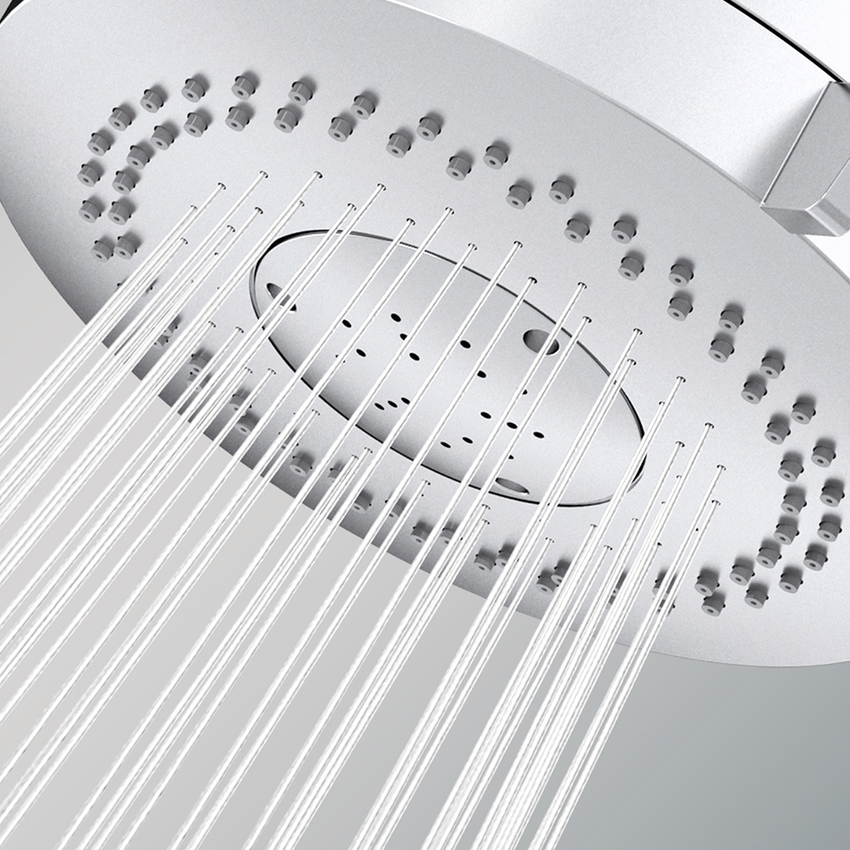 Immagine di Bossini LIBERTY LINE soffione Classic/3 LP Ø 11 cm, con snodo, attacchi da 1/2" F, finitura cromo I00225000030005