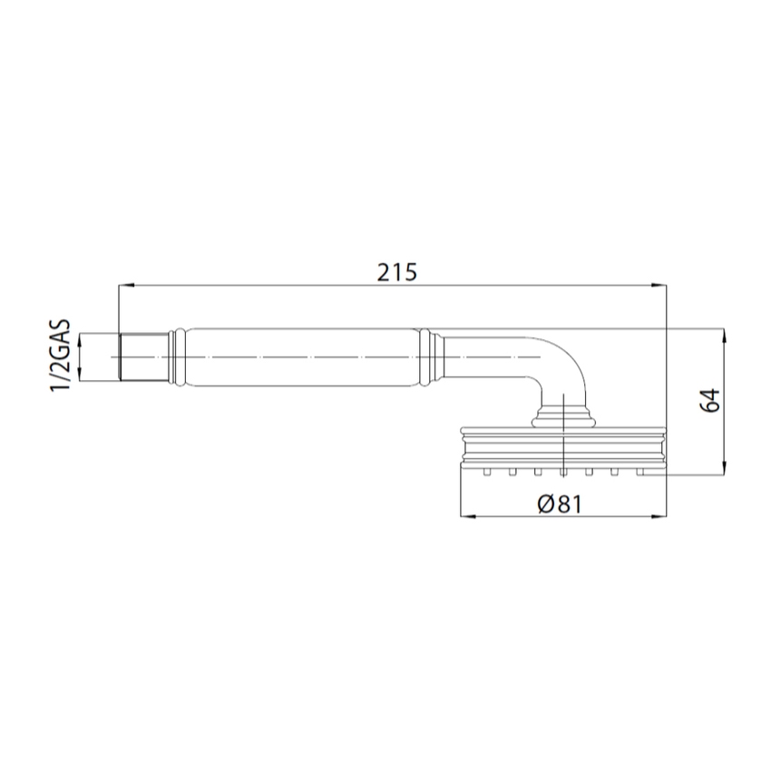 Immagine di Bossini LIBERTY LINE doccetta a mano Ø 8 cm, monogetto, finitura nichel spazzolato B00750000094009