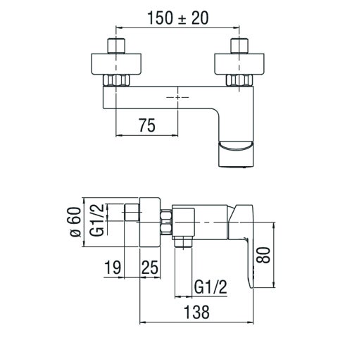 Immagine di Nobili NEW ROAD miscelatore doccia monocomando esterno, finitura cromo RD00130CR