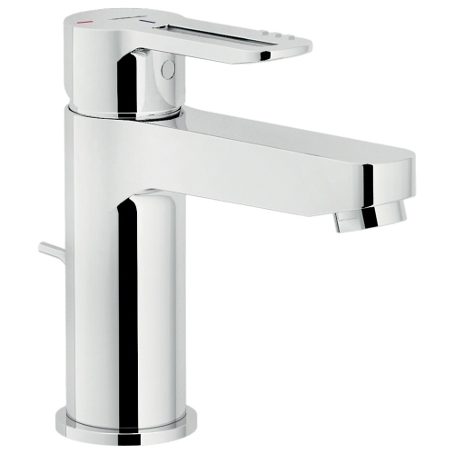Immagine di Nobili NEW ROAD miscelatore lavabo monocomando a risparmio idrico ed energetico con scarico, finitura cromo RDH00118/1CR