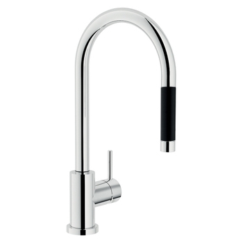 Immagine di Nobili LIVE miscelatore monocomando per lavello con doccetta monogetto estraibile, finitura cromo LV00137/1CR
