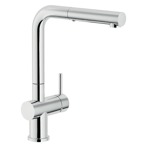 Immagine di Nobili LIVE miscelatore monocomando per lavello con doccetta a 2 getti estraibile, finitura cromo LV00117/2CR