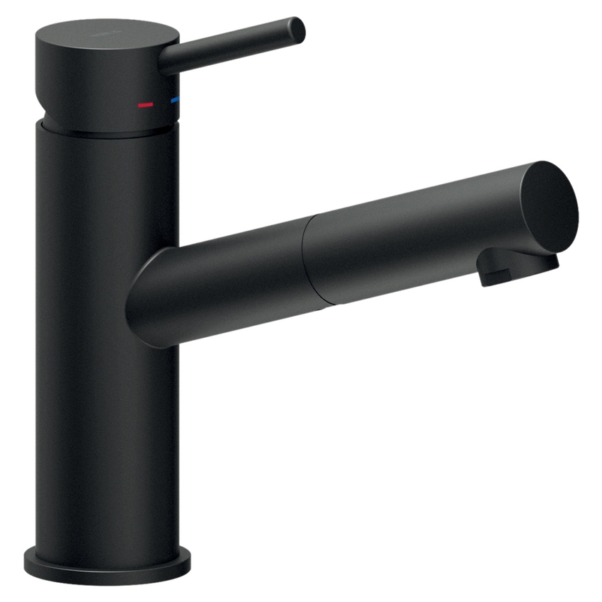 Immagine di Nobili LIVE miscelatore lavabo monocomando con doccetta estraibile, finitura velvet black LV00118/40BM