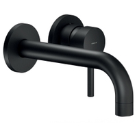 Immagine di Nobili LIVE miscelatore lavabo solo parte esterna monocomando a parete bocca lunga P.20 cm, colore mora finitura opaco LV00199/1BM